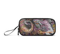 Yoogain customizable Color Sheep Art Printing Nylon Large Pencil Bag For Girls High Capacity Pencil Case Stationery Organizer for School Nurse