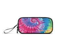 Yoogain customizable Colorful Swirling Tropical Winds Nylon Large Pencil Case Pencil Bag Big Capacity Pencil Case For College Stationery Organizer for Preppy School Kids