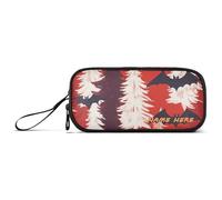 Yoogain customizable Colorful Vampire Bat Red Pine Trees Nylon Big Pencil Bags Big Capacity Slot Pencil Case Stationery Organizer for Elementary Teens