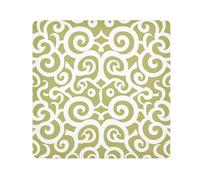 Yoogain Customizable Flat Geometric Pattern Vine Scroll YellowCosmetic Pouchs Cloth Magic Jewelry Organizer Wrap 21.7 X 21.7 Wrapper For Toiletries, flat geometric pattern vine scroll yellow,