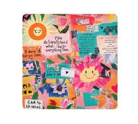 Yoogain Customizable Sun Colorful Art WordsCosmetic Pouchs Camera Lens Cloth Protective Make Up Organizers Wrap 21.7 X 21.7 Wrapper Organizer Bags For Women, sun colorful art words, 21.7x21.7in