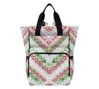 Yoogain diaper backpack Boho Red and Green Irregular Texture