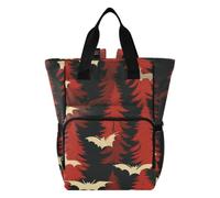 Yoogain diaper backpack Colorful Vampire Bat Red Pine Trees