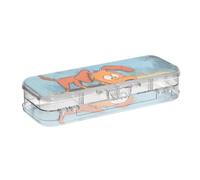 Yoogain Dog Digging for Bones Plastic Box For Pencils Double Deck Pens Boxes Case For Kids With Snap-Tight Lid