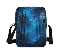 Yoogain Dreamlike Blue forests men's messenger bag over the shoulder bags for men small crossbody purse Woman Shoulder Handbags Adjustable Strap for Shopping