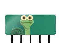 Yoogain Funny Snail Green Keys Holder on Wall with Mail Organizer & 5 Hook Self-Adhesive Hanging Home Decor Decorative Wall Hook for Hallway