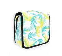 Yoogain Hand-drawn Design Phoenix Neon Yellow Blue bag for women with hanging hook Portable tote bag with Compartments & Handle