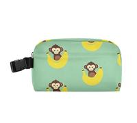 Yoogain Large Capacity Tote Bag Zip Pockets Lunch Box for Teens with buckle Lunch Cooler for School College Monkeys Cute Animal Retro