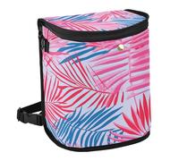 Yoogain Leak-Proof Foldable Foldable Trash can Waterproof & Odor-Free Garbage can for Back seat for Women Men Road Trip Essentials 6L -Tropical Summer Leaves