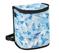 Yoogain Leak-Proof Foldable seat Trash can Multipurpose Accessories for Women Interior Cute Fit for All Cars 6L -Baby Blue Diamonds Shining