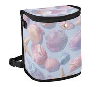 Yoogain Leak-Proof Foldable Storage bin Multipurpose car Accessories for Men Interior Fit for All Cars 6L -Pearlescent Shells Seashells starfishes