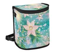 Yoogain Leak-Proof Foldable Trash Bins Multipurpose mini Trash Bags for car Car Accessories for Women Men 6L -Water Lily Glittering Shining