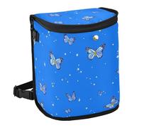 Yoogain Leak-Proof Foldable Trash can Cup Portable Bags for car Trash can Car Accessories for Women Men 6L -Feral Butterflies Star Blue