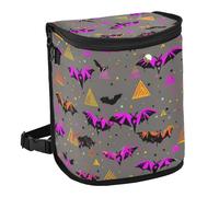 Yoogain Leak-Proof Foldable Trash can Foldable Waterproof & Odor-Free Garbage can for car for Women Men Road Trip Essentials 6L -Naughty Alaskan Bat Colorful