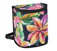 Yoogain Leak-Proof Foldable Trash can Holder Leak-Proof & Spill-Proof Bags for car Trash can for SUV, Truck & Minivan 6L -Summer Tropical Flowers