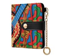Yoogain Mexico Guitar Ladies Lightweight Foldable Wallet Convenient PU Leather Wallet With Card Slots for Women Boys Girls