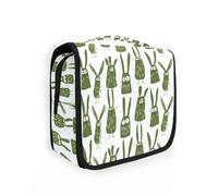 Yoogain monsters Animals Khaki on White toiletry bag for men traveling with hanging hook Essentials hanging toiletry bags Vertical Free-Standing
