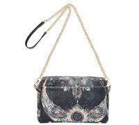 Yoogain Moon Boho Retro Unearthly Small Crossbody Bags For Women Vegan Leather Everyday Purses Zip Shoulder Bag For Woman
