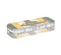 Yoogain National Vietnam War Veterans National Flag A Helicopter Clear Pencils Box Double-Deck Pens Case Transparent Hard For Craft Art With Snap-Tight Lid