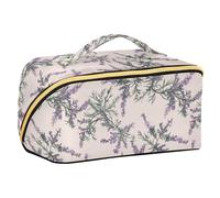 Yoogain Old Style Hemlock Lavender Toiletry Bag with dividers stylish Cosmetic Bags With Zipper with Compartments & Handle
