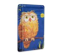 Yoogain Owl Sitting on The Branch at Night leather wallets for women slim with money clip RFID Blocking small card wallet woman for men&women
