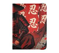 Yoogain Passport Card Holder Leather Passport Case Y2K Samurai Sword Anime