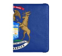 Yoogain Passport Holder Cover Leather Passport Case Flag of Michigan | Leather Passport Holder Cover Passport Cover Travel Passport Wallet With Vaccination Card Slot Ultra Slim