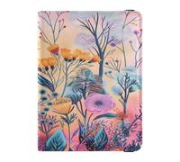 Yoogain Passport Holder Covers Case Leather Passport Case Boho Flowers Bush | Leather Passport Holder Cover Wallet Passport Cover Document Organizer Holder Accessories Waterproof