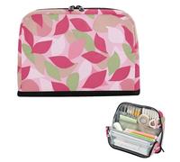 Yoogain Pencil Box Large Capacity Makeup Pouches With Zipper Multi-Purpose Bag for Girls High School Henri Style Leaf Petal Colorful
