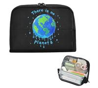 Yoogain Pencil Box Large Capacity Pen Case Cosmetic Multifunctional Desk Organizer for Boys Offichere Is No Planet B Dripping Paint Art