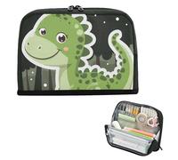 Yoogain Pencil Case Box Large Capacity Make Up Bag Organizer Box for Preppy School Must Haves Cute Cartoon Dinosaur
