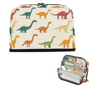 Yoogain Pencil Case Box Large Capacity Makeup Bag Large Stationery Bag for Boys School Supply Cartoon Dinosaur Brachiosaurus Neutral