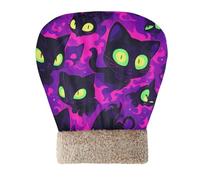 Yoogain Purple Cartoon Black Cats Bag Bed Cave for Cat for Cats and Small Dog Hideway for cute's Winter Cozy Washable