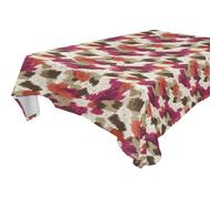 Yoogain rectangle fabric tablecloths Wrinkle Free Animal Fur Print Coffee