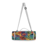 Yoogain Round Camping Mat - Fits 2 Adults, Summer Accessories Sandproof Outdoor Playmat for Beach Mat or Family Outdoor Camping Party 58 in (Colorful Spider Web)