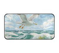 Yoogain Seagull Flying over The Ocean Waves low pile rug 39"x20"