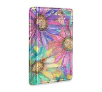 Yoogain Shining Jewelry Daisy leather men's wallet slim With Cash Slot RFID Blocking small wallet for cards for Men and Women