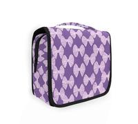 Yoogain Style Japanese Candy Violet White personal item travel bag with hanging hook Large shaving kit bag for men Vertical Free-Standing