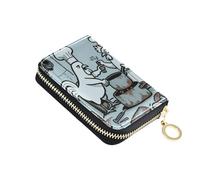 Yoogain Terrible Chicken Chef Blue leather card wallet for men With 9 cards slot RFID Blocking men's card & id cases with zipper