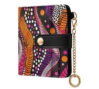 Yoogain Traditional Africa Print Women's Small Folding Wallet Convenient Minimalist PU Leather Wallet for Women Girls