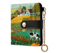 Yoogain Vibrant Color Farm Ladies Premium Foldable Wallet Unique PU Leather Folding Wallet for Women Boys Girls