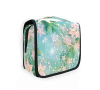 Yoogain Water Lily Glittering Shining makeup travel case with hanging hook stylish bags for men Vertical Free-Standing