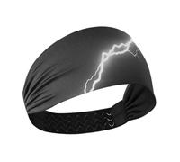Yoogain White Lightning Gorgeous no slip soft headbands for women Elastic sweaty bands for tennis washing face tennis Running