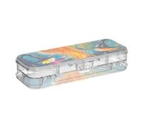 Yoogain Wizard Casting Spells Magic woods Clear Pencil Box Double Deck Transparent Pens Cases For Art Supplies With Snap-Tight Lid
