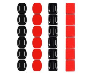 Yoogeer 12Pcs Helmet Accessories Flat Curved Adhesive Mount for Most Action Camera, GoPro Hero, Insta360 X5/X4/X3, DJI OSMO Action, AKASO APEMAN Sports Cam