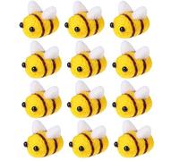 Yoogeer 12Pcs Wool Felt Bee Craft Balls Bee Bumble Bee Craft Supplies for Baby Shower Gender Reveal Party Nursery Tent Christmas Clothing Halloween Costume Hat Decoration DIY and Handmade Crafts