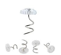Yoogerr 100Pcs DIY Clear Twist Pins Heads Twisty Pin for Upholstery, Slipcovers and Bedskirts and Other Fabric and Materials Securely In Place