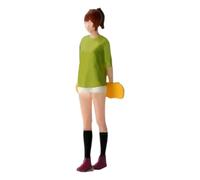 Yooghuge 1/64 Scale Skateboard Boy Girl Figure For Creative Dioramas Projects And Miniature Railway Scene Building Kits Decors Railway Scene Accessories