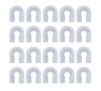 Yooghuge 20pcs Fishing Thimbles 11.1x10.1mm U-Shape Line Protections Connector Tackle Thimbles Fishing Equipment Line Protectors