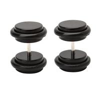 Yooghuge 2pcs 18G (1.2mm) Ear Studs 00G (10mm) Acrylic Fake Ear Plug Taper Stretcher Hoop Earrings